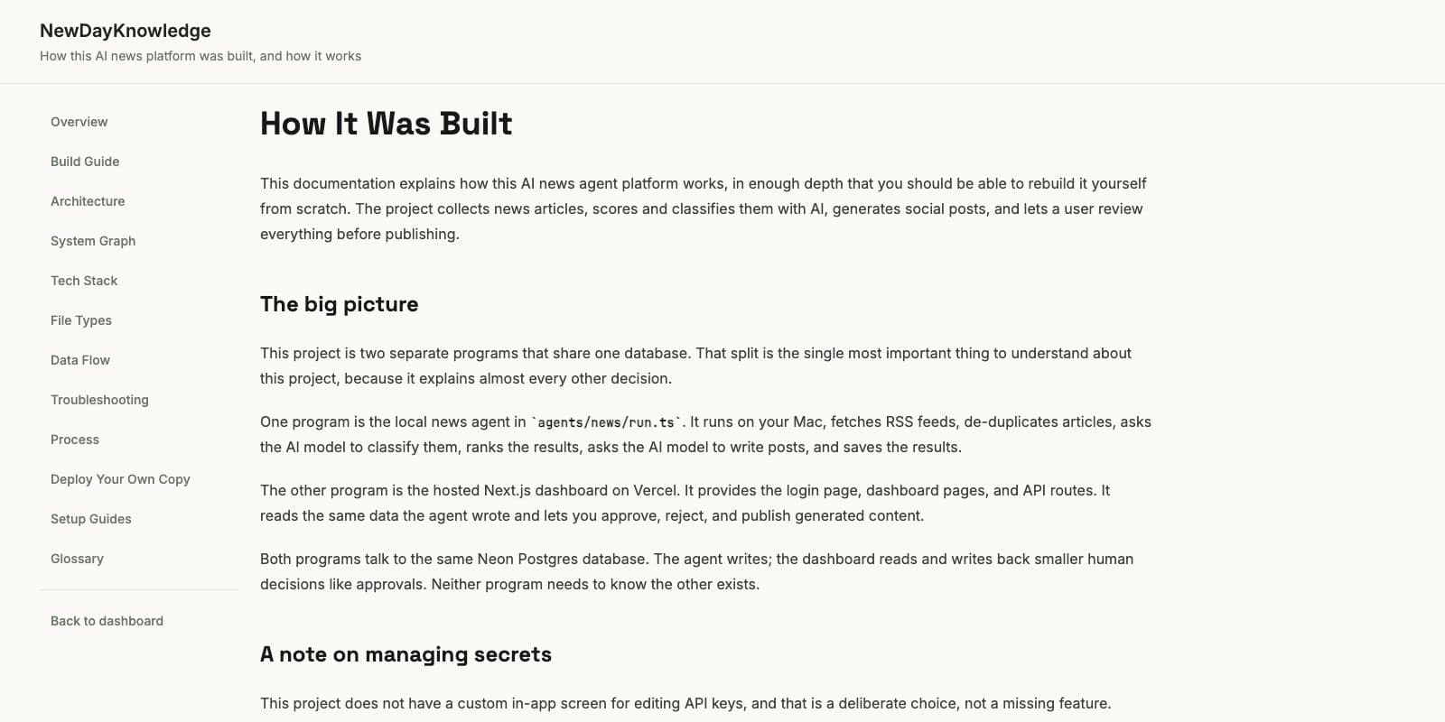 NewDayKnowledge public build documentation